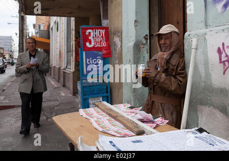 Guatemala City, Guatemala. 15th Mar, 2013. A man sells lottery tickets on the street. © Alena Kuzub/ZUMA Wire/ZUMAPRESS.com/Alamy Live News Stock Photo