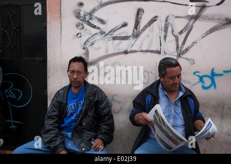 Guatemala City, Guatemala. 15th Mar, 2013. Men sit outside. © Alena Kuzub/ZUMA Wire/ZUMAPRESS.com/Alamy Live News Stock Photo