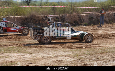 The cup of Belarus on an autocross has passed in April, 26-27th, 2014 in settlement Tulovo (Vitebsk area) Belarus Vitebsk 2014.. Stock Photo
