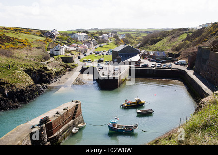 Porthgain harbour, Pembrokeshire, West Wales Stock Photo