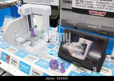 Cube 3D printer in a store in Japan Stock Photo