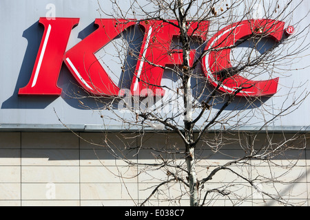 KFC sign on facade Stock Photo