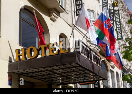 Hotel Zlata Husa Wenceslas Square, Prague, Czech Republic Stock Photo