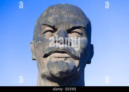 The largest monument of head of Lenin on the world, Ulan-Ude, Buryatia, Russia Stock Photo