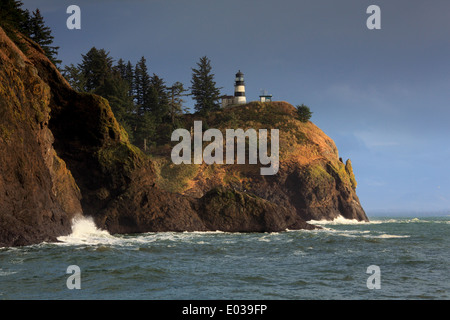 Photo of the Cape Disappointment Lighthouse Fort Canby State Park, Washington, USA Stock Photo