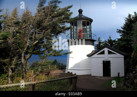 Photo of the Cape Meares Lighthouse, Cape Meares State Scenic Viewpoint, Oregon coast, USA Stock Photo