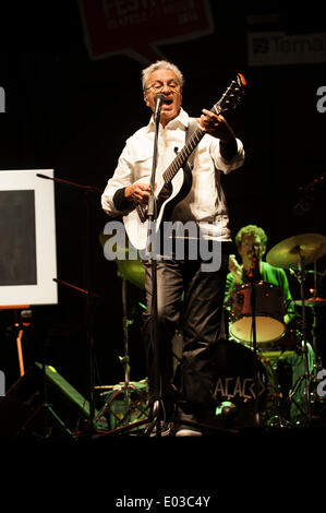 Turin, Italy. 30th Apr, 2014. Torino Jazz Festival Concert of Caetano Veloso - Caetano Veloso Credit:  Realy Easy Star/Alamy Live News Stock Photo