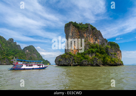 Rock Island from Phang Nga Bay, Ao Phang Nga National Park, Thailand. Stock Photo