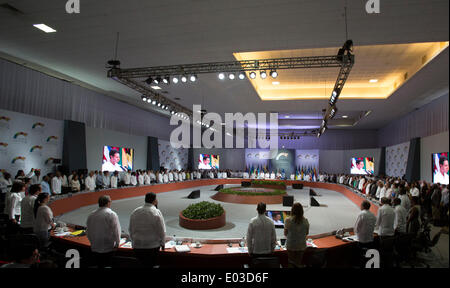 Merida, Mexico. 30th Apr, 2014. Guests take part in the opening ceremony of the sixth Association of Caribbean States Summit in Merida, Yucatan, Mexico, on April 30, 2014. © Rong Hao/Xinhua/Alamy Live News Stock Photo