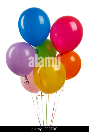 Colorful Balloons Isolated On White Background. Stock Photo