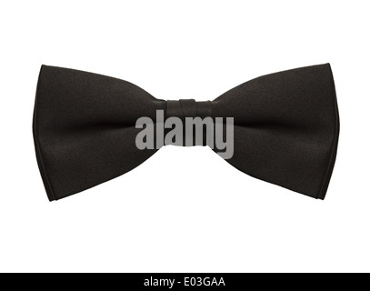 Black Bow Tie Isolated On White Background. Stock Photo