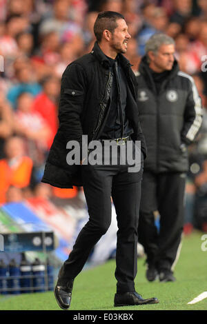 Diego Simeone manager of Athletico Madrid on the sidelines during the game Stock Photo Alamy