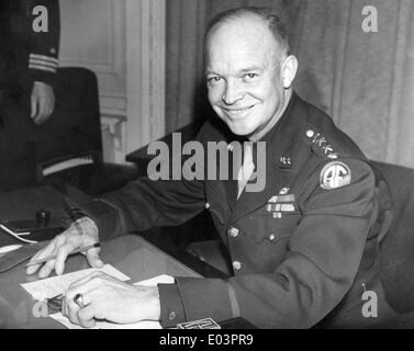 Dwight David 'Ike' Eisenhower  a five-star general in the United States Army during World War II and served as Supreme Commander Stock Photo