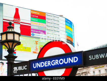 48 hour strike on London Underground called by the RMT closes some stations and a reduced service on many lines. Stock Photo