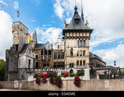 The Het Steen or Stone Castle, a medieval fortress on the banks of the River Scheldt in Antwerp, Belgium. Stock Photo