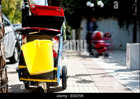 Street cleaning tools Stock Photo