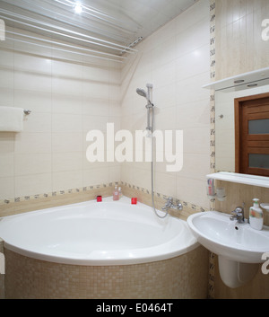 luxury and very clean toilet in european style Stock Photo