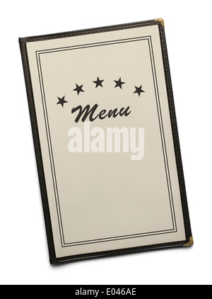 Blank Generic Restaurant Menu with Copy Space Isolated on White Background. Stock Photo
