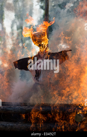 The Burning of Witches celebration, Buštěhrad, Kladno, Czech republic, Many witches were burned during the 16th century Stock Photo