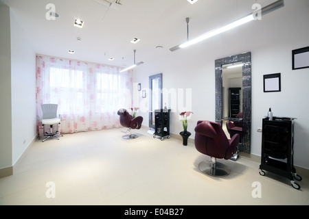 brand new and very clean european hair salon Stock Photo