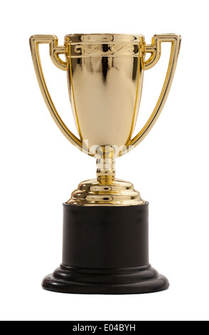 First place award trophy isolated on a white background. Stock Photo