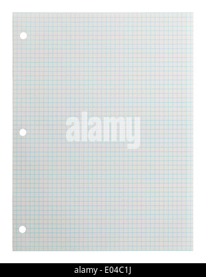 Blank Graph Paper Isolated on White Background. Stock Photo
