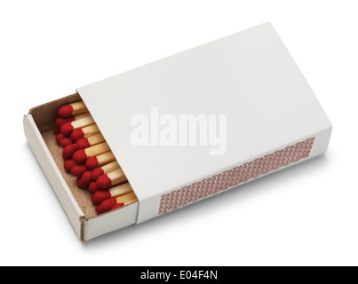 Match Box with Copy Space Isolated On White Background. Stock Photo
