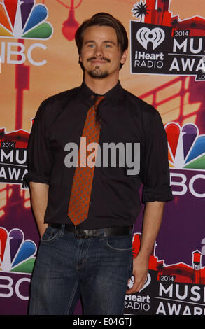 Hollywood, California, USA. 1st May, 2014. Jason Ritter attends the Iheartradio Music Awards at the Shrine Auditorium in Los Angeles, Ca on .May 1, 2014. 2014 Credit:  Phil Roach/Globe Photos/ZUMAPRESS.com/Alamy Live News Stock Photo