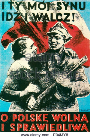 Polish Recruitment wartime propaganda poster from Second World War ...