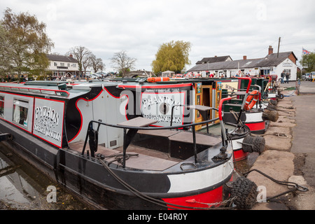 Junction Inn at Norbury Junction on the Shropshire Union Canal Norbury near to Stafford Staffordshire England UK Stock Photo