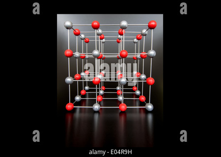 ion lattice model of NaCl Stock Photo