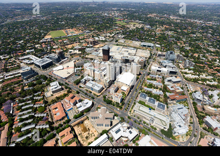 Aerial view of Sandton high-rise buildings, Johannesburg,South Africa. Stock Photo