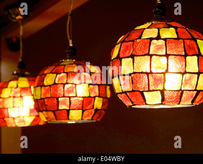 The close view of a lobby lamp shade Stock Photo