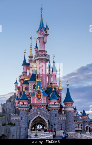 Sleeping Beauty castle at Disneyland Paris Stock Photo
