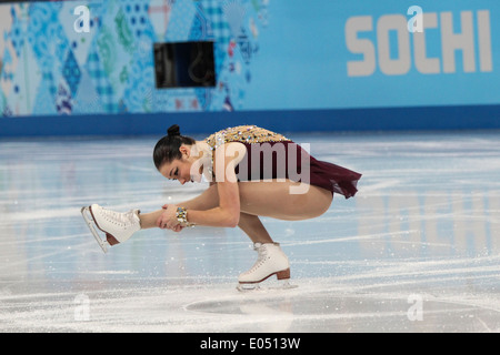 Kaetlyn Osmond (CAN) competing in Team Ladies Free Skating at the Olympic Winter Games, Sochi 2014 Stock Photo