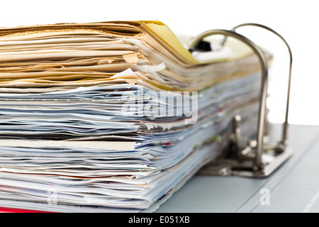 A file with documents and documents. Safekeeping of contracts., Ein Aktenordner mit Schriftstuecken und Dokumenten. Aufbewahrung Stock Photo
