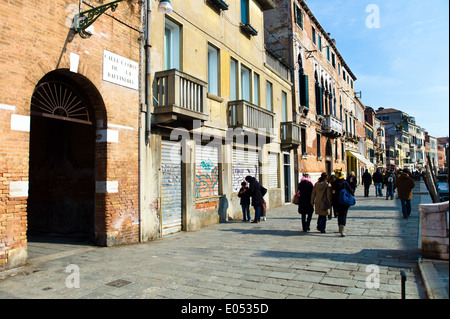 A view of the unique city of Vendig in Italy., Eine Ansicht der einzigartigen Stadt Vendig in Italien. Stock Photo