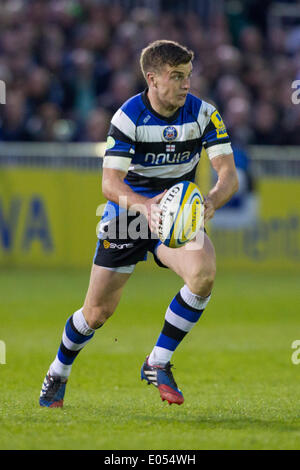 Bath, UK. 02nd May, 2014. George FORD (Bath Rugby) during the Aviva Premiership match between Bath and Northampton Saints at The Recreation Ground. Credit:  Action Plus Sports/Alamy Live News Stock Photo