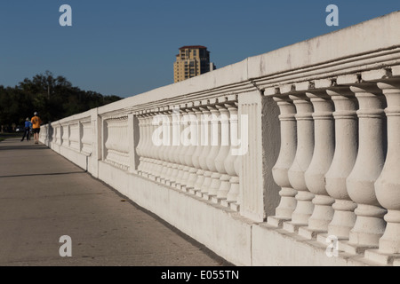 Bayshore Boulevard Sidewalk and Balustrade, Tampa . Fl, USA Stock Photo