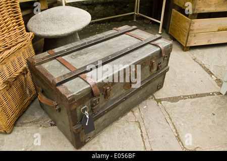 Old travelling chest Stock Photo