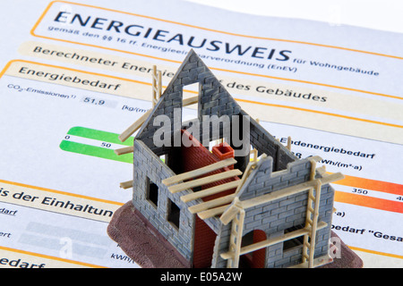 Shell House With Energiepass Energy Identity Card For Germany