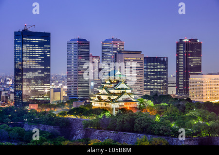 Osaka, Japan at Osaka Castle and Business Park. Stock Photo