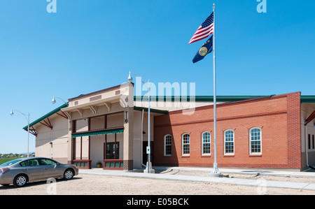 Montana, Hardin, Big Horn County Historical Museum, Main Exhibit Building Stock Photo