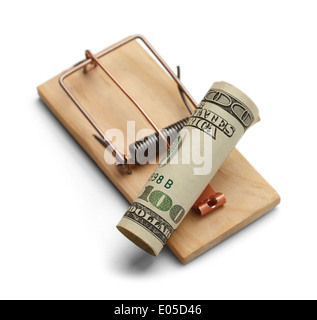 Trap with Money Isolated On White Background. Stock Photo