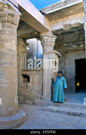 Deir el Medina,Luxor West Bank: Ptolemaic temple of goddess Hathor Stock Photo