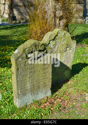 18th.century gravestones. Church of Saint Augustine. Alston, Cumbria, England, United Kingdom, Europe. Stock Photo