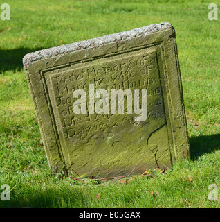 18th.century gravestone. Church of Saint Augustine. Alston, Cumbria, England, United Kingdom, Europe. Stock Photo