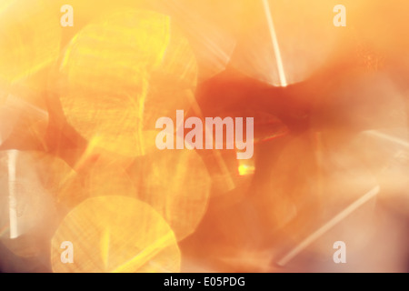 Abstract background with yellow light spots closeup Stock Photo