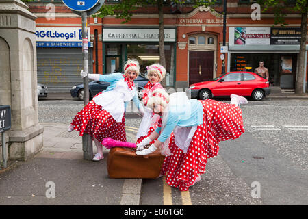 Belfast, Northern Ireland, UK. 3rd May 2014. Festival of Fools. The Candies. Credit:  J Orr/Alamy Live News. Stock Photo