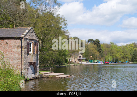 The boathouse at Talkin Tarn near Brampton Cumbria England UK Stock Photo